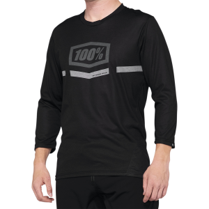 100% Bmx Shirt Airmatic 3/4 Sleeve Black