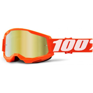 100% Kinder Crossbril Strata 2 Youth Orange/Mirror Gold